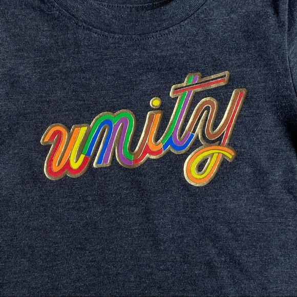 Unity themed shirt size 12 months gray WUC Gay Pride baby girls boys top - Picture 2 of 14